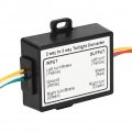 Qiilu 2-to-3 Wire Trailer Tail Light Converter Splice Electrical System Harness Adapter Us Type