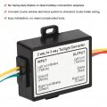 Qiilu 2-to-3 Wire Trailer Tail Light Converter Splice Electrical System Harness Adapter Us Type