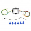 Qiilu 2-to-3 Wire Trailer Tail Light Converter Splice Electrical System Harness Adapter Us Type