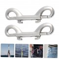 Heallily 6pcs Double Hook Backpack Bolts Dog Leash Connector Hooks Clips Buckle For Snap Lanyard Clasp Zinc Alloy Metal Pet
