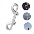 Heallily 6pcs Double Hook Backpack Bolts Dog Leash Connector Hooks Clips Buckle For Snap Lanyard Clasp Zinc Alloy Metal Pet