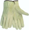 Mcr Safety 3215m Economy Grade Unlined Cow Grain Leather Driver Mens Gloves With Keystone Thumb Cream Medium 1-pair 