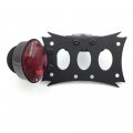 Httmt 411-p-k Black Horizontal Vertical Zigzag Mount License Plate Bracket Oval-shaped Led Tail Brake Light Integrated