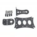 Httmt 411-p-k Black Horizontal Vertical Zigzag Mount License Plate Bracket Oval-shaped Led Tail Brake Light Integrated