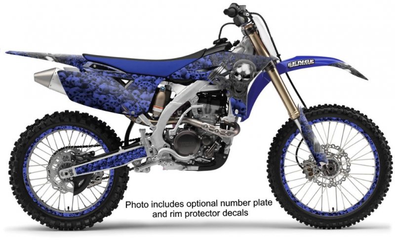 1998-2002 Wr 426 F Flaming Gearhead Blue Senge Graphics Base Kit For Yamaha