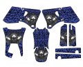 1998-2002 Wr 426 F Flaming Gearhead Blue Senge Graphics Base Kit For Yamaha 