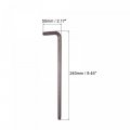 Uxcell T55 Anti Tamper Proof Torx Star Key Bit Wrench L-shape 9 45-inch Long Arm S2 Steel