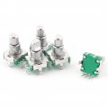 Aexit 5pcs 6mm Variable Resistors Rotary Encoder Push Button Switch Potentiometers Keyswitch Components 