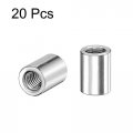 Uxcell Round Weld Nuts M6 X 10mm 13 5mm On Bung Female Nut Threaded 201 Stainless Steel Insert Weldable 20pcs