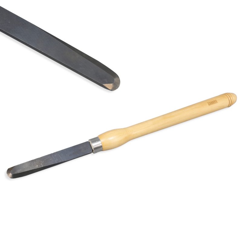 Robust Nitrided Hss 1 X 5 16 Large Negative Rake Scraper For Woodturning With Maple Handle