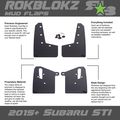 Rokblokz 2015 Subaru Wrx Sti Mud Flaps Multiple Colors Available Guards Are Custom Cut And Fit Include All Mounting Hardware