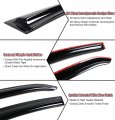 3d Wavy Style Window Visor Rain Guard Deflector Compatible With 2013-2015 Nissan Altima 4 Door Sedan