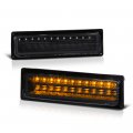 Front Bumper Led Strip Fog Light Assembly For 1988-1998 Chevy Gmc C K 1500 2500 3500 Blazer Matte Black Housing Driver And 