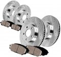 Front And Rear Drill Slot Brake Rotors With Ceramic Pads Replacement For Nissan Altima 2007-2013 