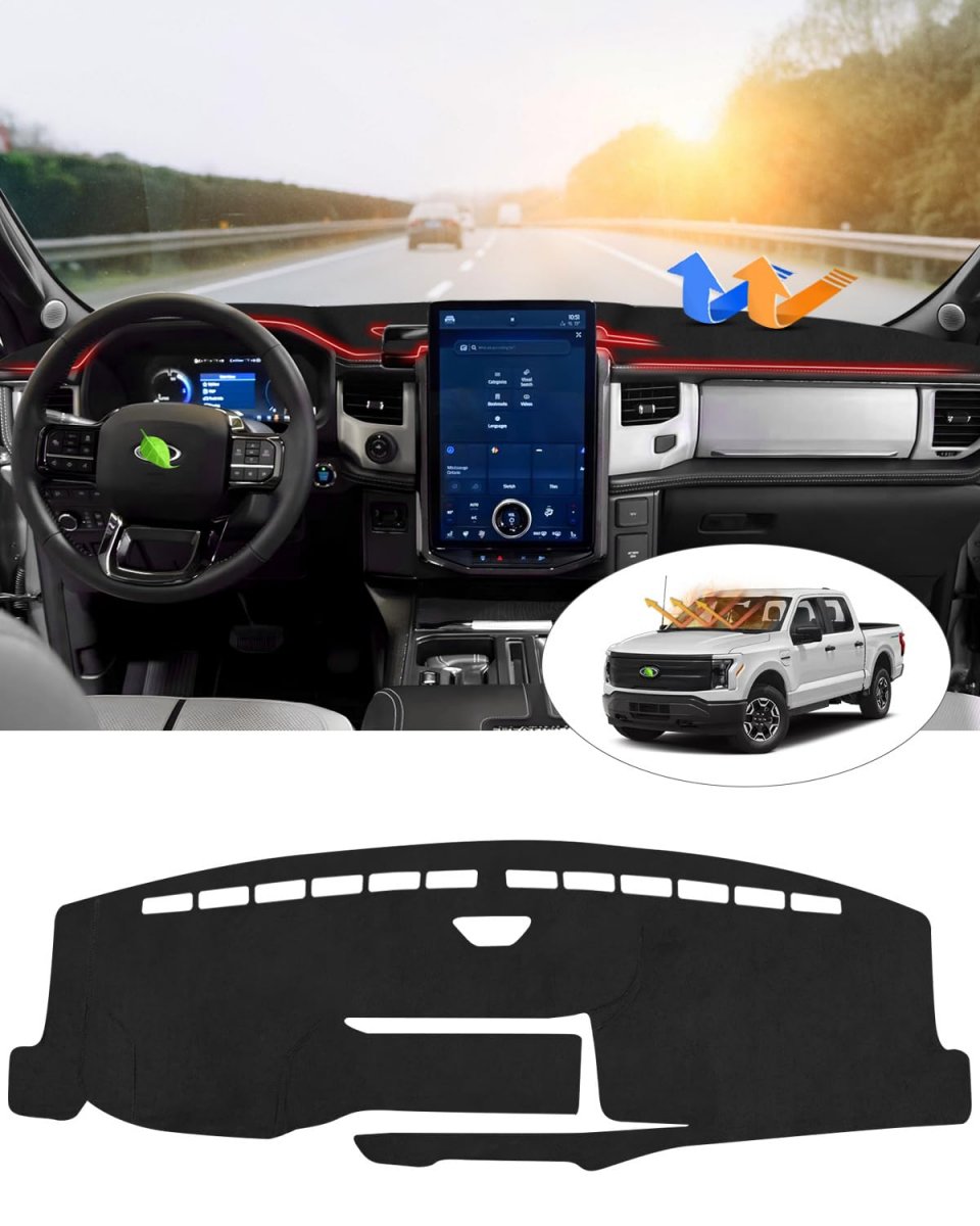 Cartist Dash Cover Custom Fit For Ford F-150 F150 Lightning 2022 2023 2024 Accessories Dashboard Mat Non-slip Pad Carpet