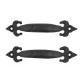 Renovators Supply Manufacturing Cabinet Handles 5 In Black Wrought Iron Pull Handle Vintage Drawer And Dresser Door With 