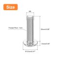 M6-1 X 25mm 100pcs Flat Round Head Screws 304 Stainless Steel Phillips Drive Machine Hardware Fastener For Furniture Connection