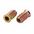 Uxcell M6 X 20mm Furniture Fixing Type Hex Key E-nut Wood Insert Interface Screws Nuts 20pcs