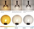 2 Pack E17 S11 Led Light Bulbs 4w 40 Watt Equivalent Mini Globe Natural White 4000k 400 Lumen Non Dimmable For Desk Lamp