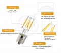 2 Pack E17 S11 Led Light Bulbs 4w 40 Watt Equivalent Mini Globe Natural White 4000k 400 Lumen Non Dimmable For Desk Lamp