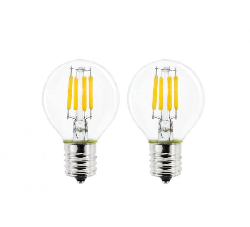 2 Pack E17 S11 Led Light Bulbs 4w 40 Watt Equivalent Mini Globe Natural White 4000k 400 Lumen Non Dimmable For Desk Lamp