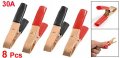 Uxcell 8 Pcs 75mm Plastic Covered Metal Copper Tone Alligator Clips 30a