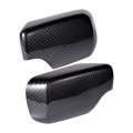 Pair Door Rearview Mirror Cover Cap Carbon Fiber Replacement For Bmw E46 325i 330i 330xi 1998-2005