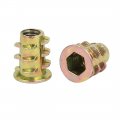 Uxcell M4x10mm Interface Hex Socket Threaded Insert Nuts 30pcs For Wood Furniture