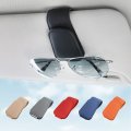 Magnetic Leather Sunglass Holder For Car Visor Universal Eyeglass Clip Interior Accessory Men And Women Black 