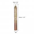 Uxcell M5x40mm Hanger Bolts 48pcs Double Ended Thread Dowel Screws For Wood Furniture Connecting