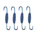 4 Pcs Motorcycles Universal Exhaust Pipe Spring 68mm 2 68 Stainless Steel Hook Modified Accessory Blue 