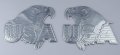 Usa Eagle Chrome Finish Decal Emblem Pair 3d Sticker Car Bike 2 8 Flexible