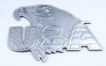 Usa Eagle Chrome Finish Decal Emblem Pair 3d Sticker Car Bike 2 8 Flexible