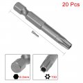 Uxcell 20 Pcs T30 Magnetic Torx Screwdriver Bits 1 4 Inch Hex Shank 2-inch Length S2 Security Tamper Proof Screw Driver Kit