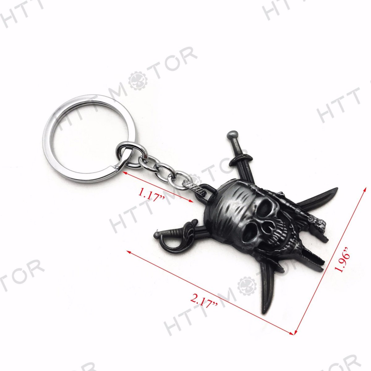 Httmt Kc-005- Black Pirates Sword Keychain Key Ring Unisex