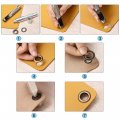 Uxcell Grommet Tool Kit 50 Sets 9 16 Copper Grommets Eyelets With 3pcs Install Tools 14mm Inside Dia Silver Tone