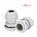 Uxcell 14pcs Pg11 Cable Gland Waterproof Connector Plastic Wire Glands Joints White For 5-10mm Dia Wires