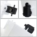 Hy1288135 Factory Style Car Windshield Washer Reservoir Tank Cap Fluid Pump Compatible With Santa Fe 01-06 White