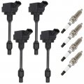 Ocpty 4 Ignition Coils Wilth Iridium Spark Plugs Fit For Toyota Camry Corolla Rav4 Ux200 90919-a2009 90919-02276 Uf848