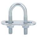 Round U-bolts 2 Set 16mm Inner Width 46mm Length M6 Zinc-plated Carbon Steel U Clamp Bolt With Nuts And Plates For Boat Trailer 