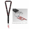 Ipick Image For Ford Focus St Full-color Die-cut Metal Key Chain With Printed Logo Black Lanyard Strap
