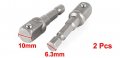 Uxcell 2 X Socket Adapter Set 1 4 Hex Shank To 3 8 Impact Driver Drill