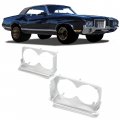 Headlamp Headlight Housing Pair For 1971-1972 Oldsmobile 442 Cutlass Supreme F85 Vista Cruiser Driver Side Passenger 
