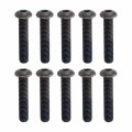 Juvielich 10pcs M8x40mm Hex Socket Head Machine Screws Carbon Steel Inner Round Screw Fasteners Furniture Bolts Black
