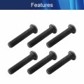 Juvielich 10pcs M8x40mm Hex Socket Head Machine Screws Carbon Steel Inner Round Screw Fasteners Furniture Bolts Black