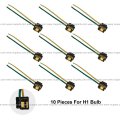 10pcs 2 Wire Pin Female Universal Harness For H1 Bulb Connector Pigtail Plug