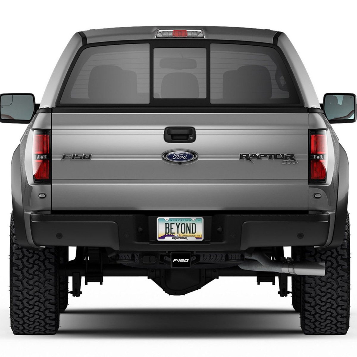 Ipick Image For Ford F-150 2009-2014 Uv Graphic Black Metal Face-plate On Abs Plastic 2 Inch Tow Hitch Cover