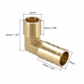 Uxcell Brass Barb Hose Fitting 90 Degree Elbow 16mm Barbed To 3 8pt Male Pipe Adapter Connector 2pcs