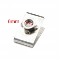 Uxcell 8pcs 6mm Thread Hole U-type Clips Retainers Car Bumper Fastener Rivets