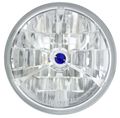 Adjure T70300-a 7 Diamond Cut Trillient Blue Dot Tri-bar Headlamp With H4 Bulb 